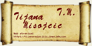 Tijana Misojčić vizit kartica